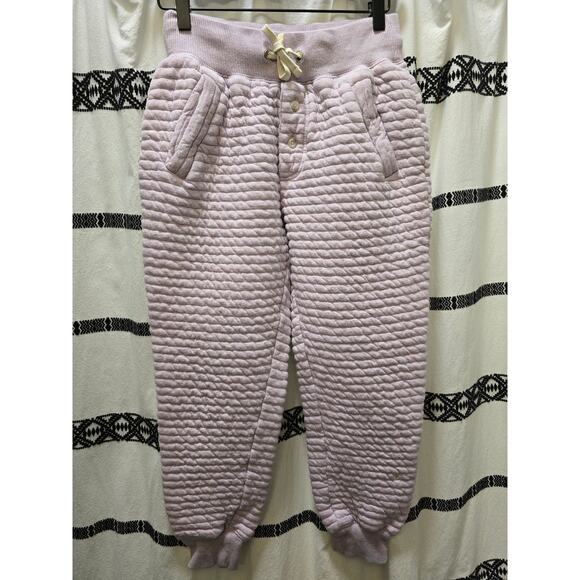 Everlane Pants - Everlane light purple heathered quilted jersey knit joggers drawstring small